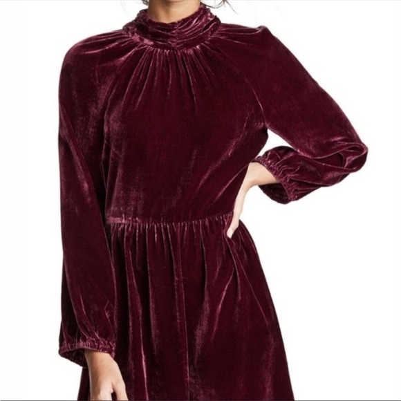 BNWT Rachel Pally small Bordeaux colour velvet dress. Regular price $225.00 - Picture 6 of 7